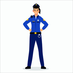 police officers. cops vector characters