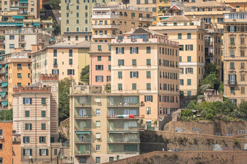 Vue de la ville de Gênes, Ligurie, Italie.	