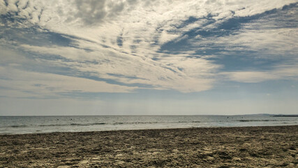 Obraz premium Beautiful beach in Santa Pola at sunset