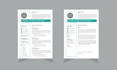 Minimalist Resume Layout Vector One Page Cv	