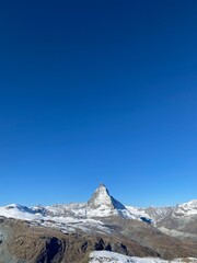 Snow covered Matterhorn.