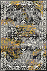Carpet bathmat and Rug Boho style ethnic design pattern with distressed woven texture and effect
- 464572679