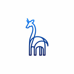 Giraffe Minimalist Line Logo Icon Design Template Flat Vector Illustration. Elegant Lines for Company Logos, Communities, mobile apps,