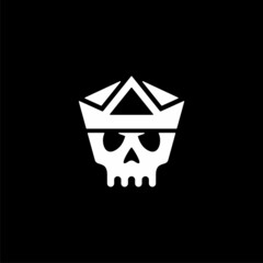 Dark King, Skull and Crown Logo Template