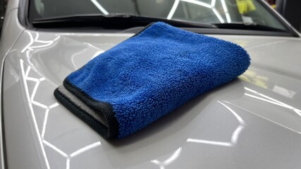 Microfiber towel for wiping the car