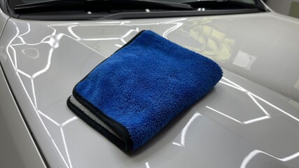 Microfiber towel for wiping the car