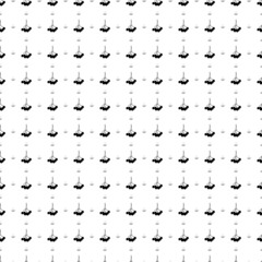 Square seamless background pattern from geometric shapes are different sizes and opacity. The pattern is evenly filled with big black rowan berrys. Vector illustration on white background