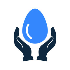 Egg, care, hands icon. Simple editable vector illustration.