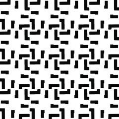 Seamless vector pattern in geometric ornamental style. Black  pattern.
