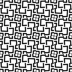 Seamless vector pattern in geometric ornamental style. Black  pattern.