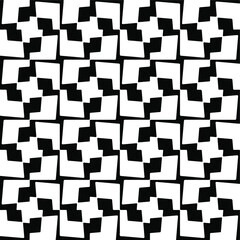 Seamless vector pattern in geometric ornamental style. Black  pattern.