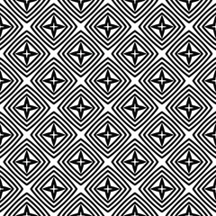 Seamless vector pattern in geometric ornamental style. Black  pattern.