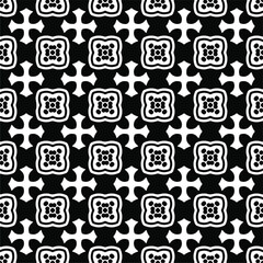 Seamless vector pattern in geometric ornamental style. Black  pattern.
