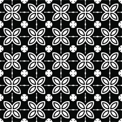 Seamless vector pattern in geometric ornamental style. Black  pattern.
