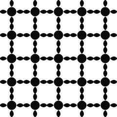 Seamless vector pattern in geometric ornamental style. Black  pattern.
