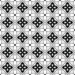 Seamless vector pattern in geometric ornamental style. Black  pattern.
