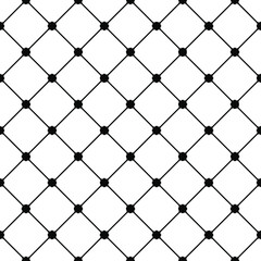 Fototapeta premium Seamless vector pattern in geometric ornamental style. Black pattern. 