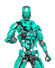 Fototapeta premium cyborg is ready for action