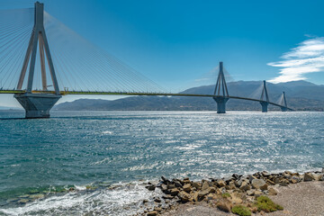 Obraz premium Cable-stayed bridge in the Gulf of Corinth