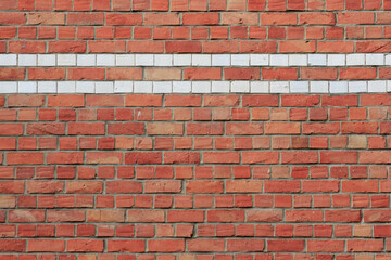 material texture of red brick wall with lines