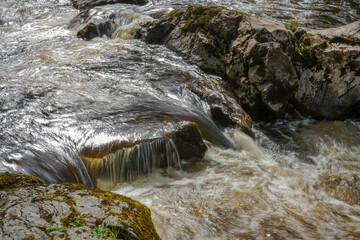 River flowing over rocks in Scotland