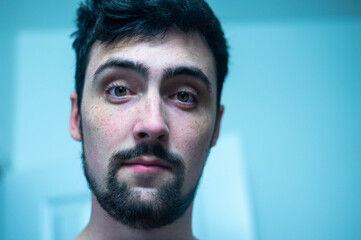 Portrait of a depressed man