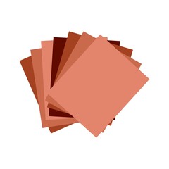 Origami colorful paper. Stack of colored paper. Vector illustration. Stack of Notepad. Top view paper.