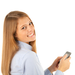 Cute girl texting