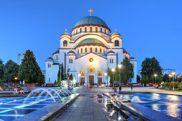 Temple of Saint Sava, Belgrade, Serbia - obrazy, fototapety, plakaty