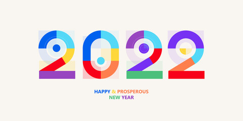 2022 Happy New Year Background Design, Banner, Poster, Greeting Card. Vector Illustration EPS 10.