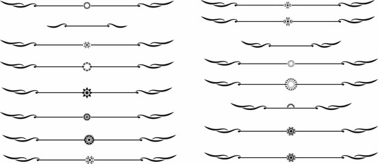 Graphic decorative elements, text breaks set
