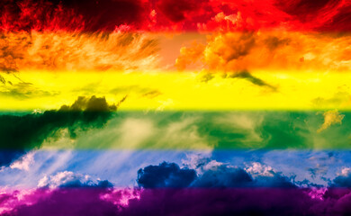 Fototapeta na wymiar background in LGBT colors - concept