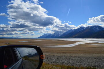 Snowcapped mountains in the Grand Tetons
