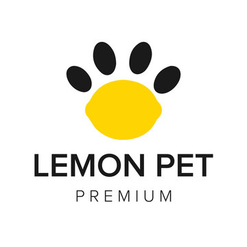 Lemon Pet Logo icon vector template
