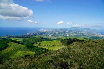 amazing mountain landscape on azores islands