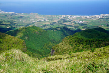 amazing mountain landscape on azores islands