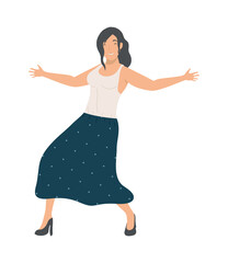 Fototapeta premium happy young woman character