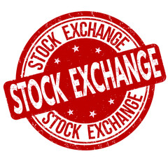Stock exchange grunge rubber stamp on white background, vector illustration