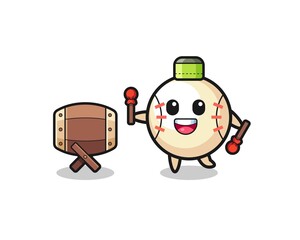 baseball gamer mascot is angry