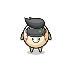 Obraz premium cute baseball using VR headset