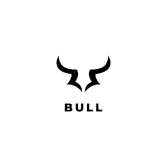 Bull head logo, cow, animal, mascot, wild, matador logo design vector