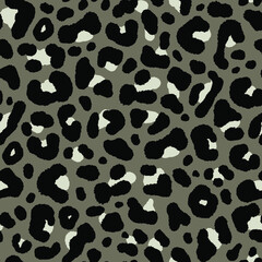 Abstract animal skin leopard seamless vector pattern. Jaguar, leopard, cheetah, panther fur. Digital design for packaging, wallpaper, fabric and textile.