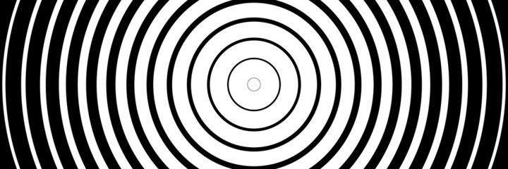 Vector illustration of simple background with circles and gradient effect. Long horizontal banner.