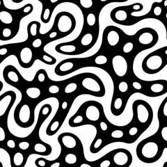 Vector seamless abstract pattern, wavy shapes. Cute design for textile, wallpaper, wrapping paper.