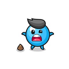 gum ball earth surprised to meet poop