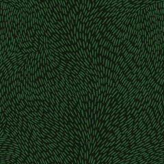 Abstract seamless vector pattern with green strokes on dark background