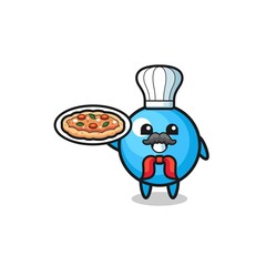gum ball character as Italian chef mascot