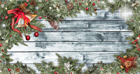 Fototapeta na wymiar Christmas decorations , background,Pine cones for greeting card 