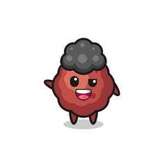 meatball character as the afro boy