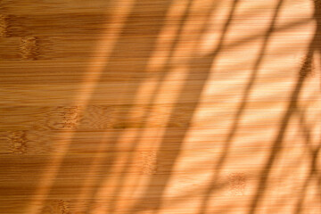 sunlight shadow shines on wood texture background